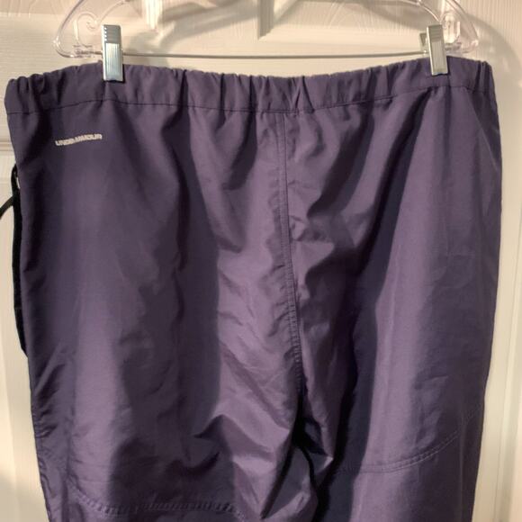 Vintage Under Armour Womens Belted Rain Pants Size XXL Navy Blue Ankle Snaps - Picture 5 of 10